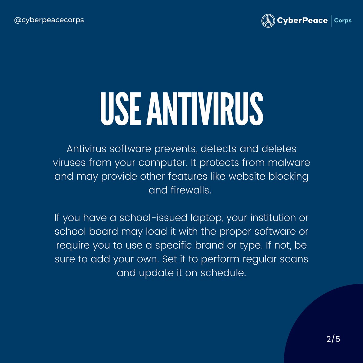 cyberpeacecorps's tweet photo. #Teachers can now use an array of #digital tools to help make their job easier, increase opportunities for #learning and improve #student engagement. Follow these #CyberSecurity tips to #BeCyberSure.
#CyberPeace☮️ #TeachersDay #TeachersDay2022 https://t.co/SqU2bZKNy4