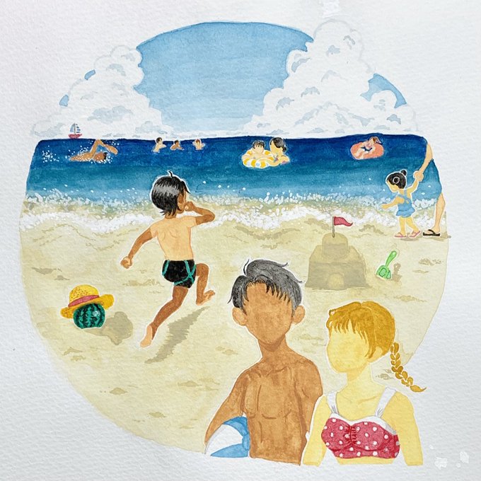 海水浴 のイラスト マンガ コスプレ モデル作品 1 件 Twoucan