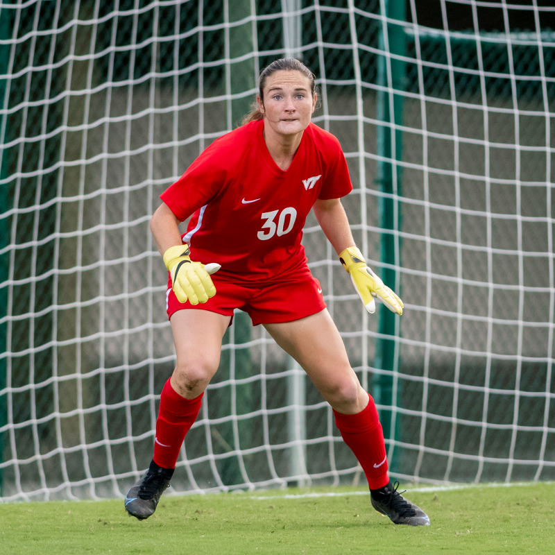 hokiesports's tweet photo. .@HokiesWSoccer keeps it rollin' 🤙

The club earns its fifth win of the year after @emccarter_15, a field player, stepped in as goalkeeper and notched a clean sheet!