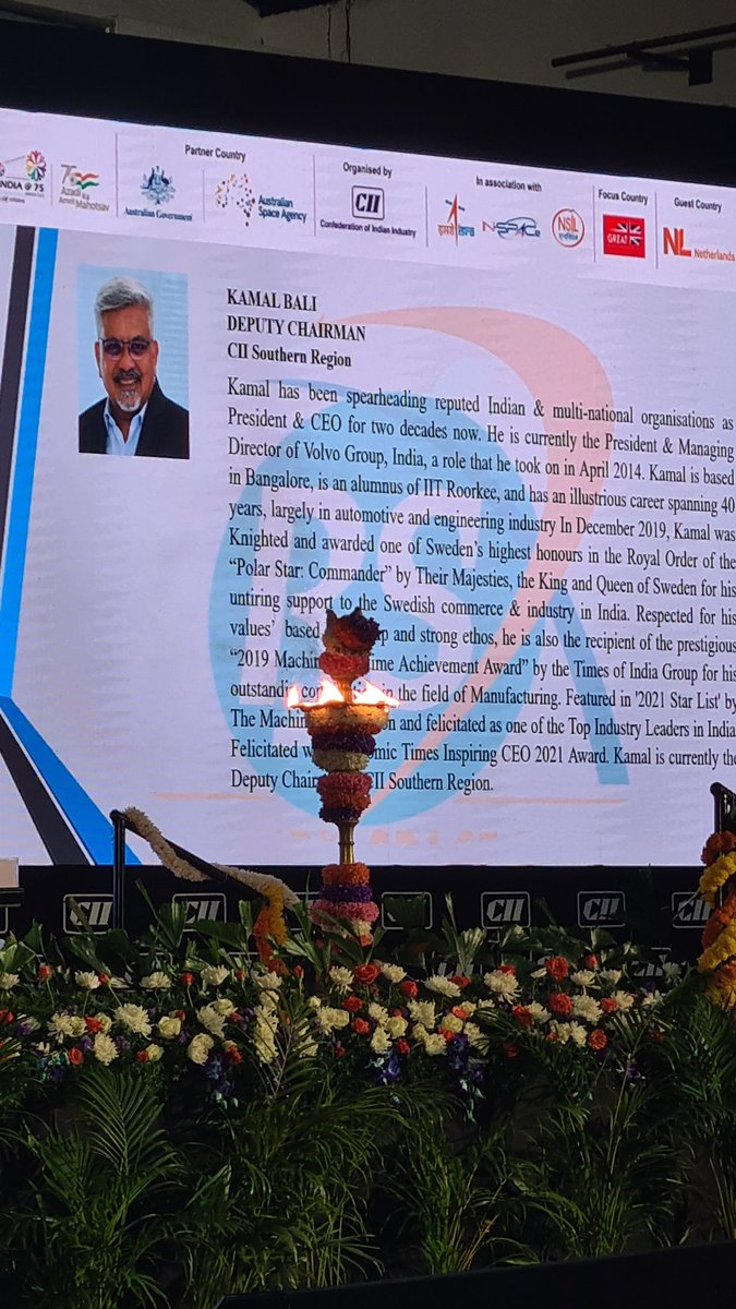 At the inauguration of <a href="/SpaceExpoIndia/">Space Expo - India</a> where I am delighted 🇬🇧 are focus country. Proud too Anna Shotbolt, Deputy Trade Commissioner &amp; immediate past Deputy High Commissioner &amp; <a href="/UKinBengaluru/">UK in Bengaluru 🇬🇧 🇮🇳</a>, is representing us on the dias. Looking forward to a productive week for our delegation