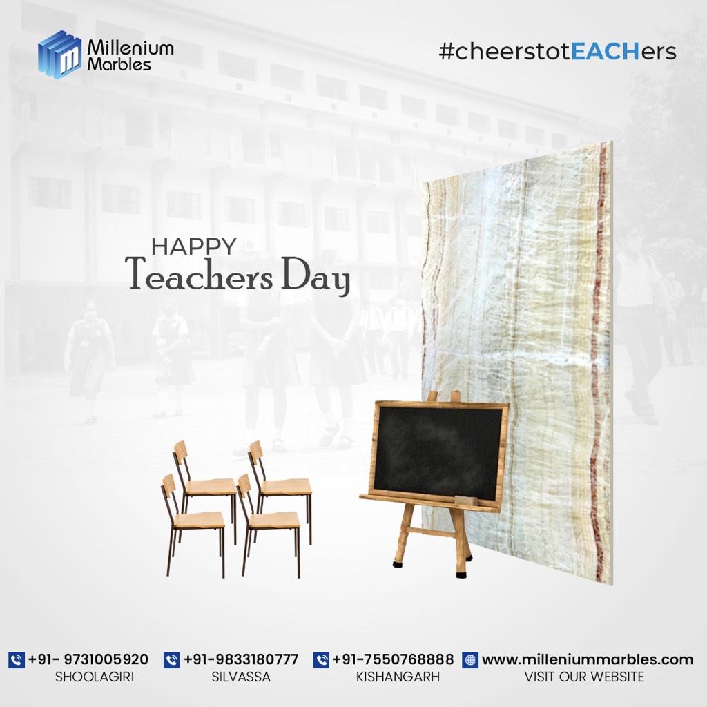 milleniummarble's tweet photo. Teachers make the world a better place 🌎♥️ Thanking and expressing gratitude to everyone who has taught some lesson or the other in our life. Happy Teachers Day! 😃

#milleniummarble #bestatmillenium #teachersday #teachers #guru #teachersday2022 https://t.co/xor5FQBrHR