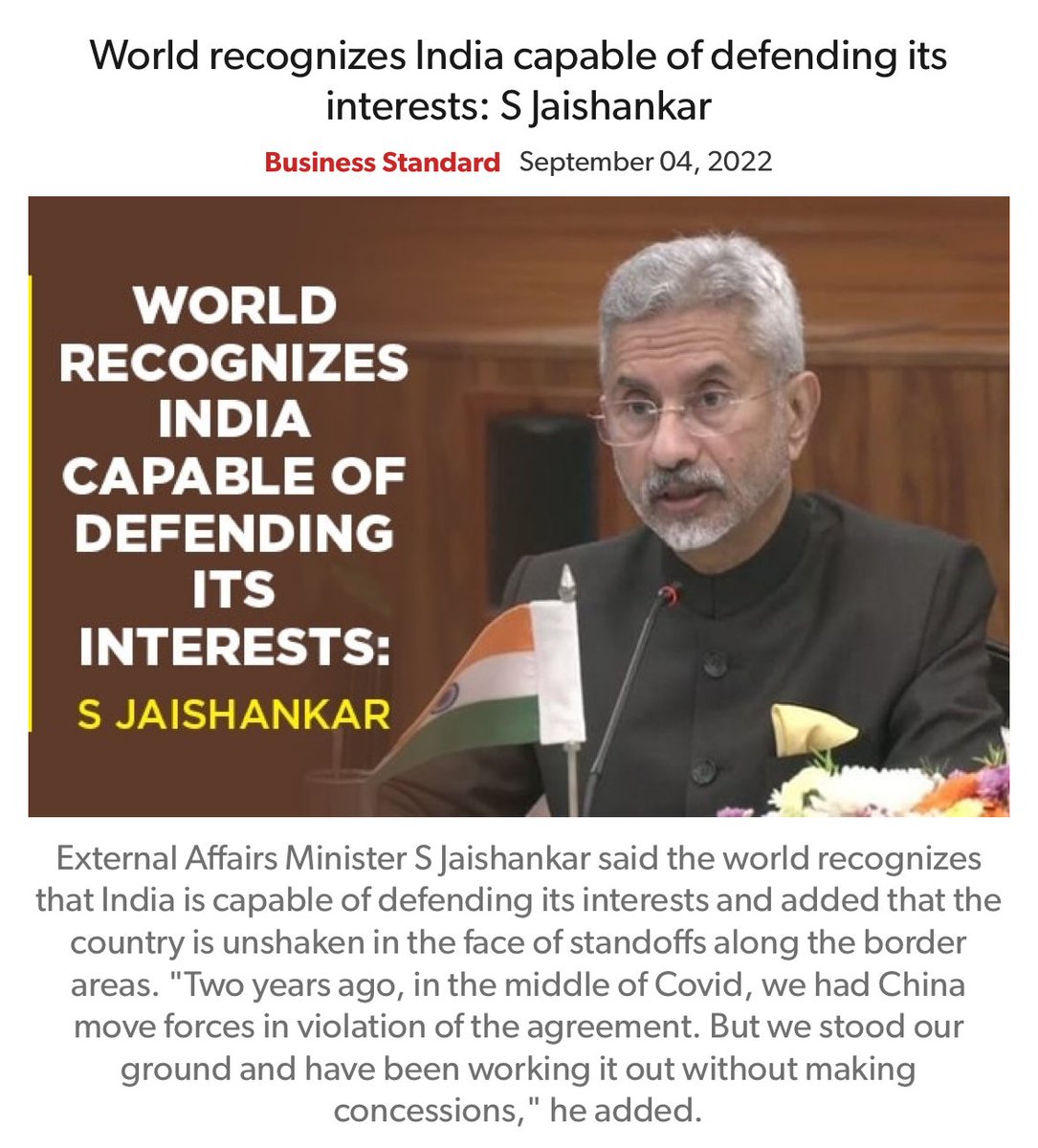 World recognizes India capable of defending its interests: S Jaishankar business-standard.com/article/curren… via NaMo App