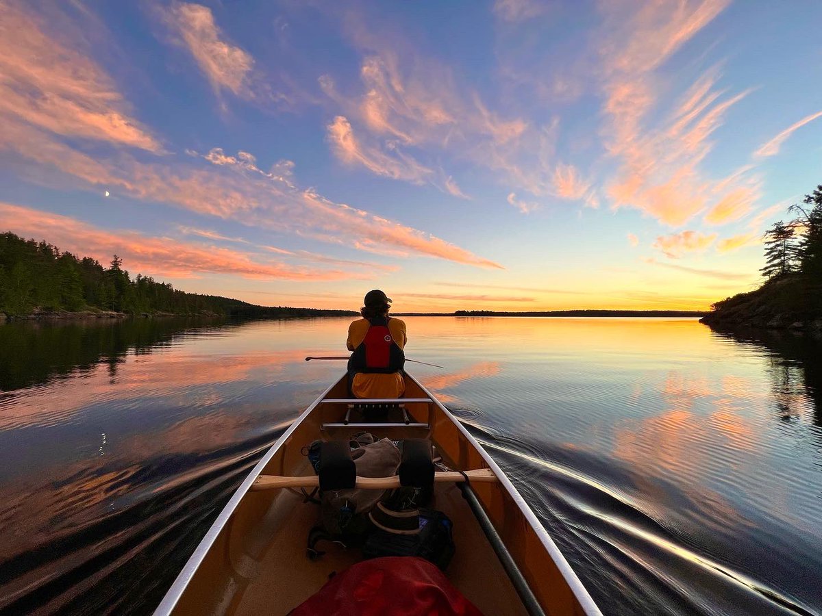 HwayJake's tweet photo. 100-mile day trip in the #bwca.  Blake and I paddled and portaged 100 miles in a calendar day, about 4 minutes short of 24 hours. Full story on Facebook. https://t.co/LnJDOAPHsY

#canoe #wenonahcanoe #minnesota #elymn #canoetrip #portage #northernlights #sunset https://t.co/dwPOpP2LGk