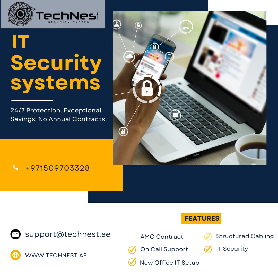 technestuae's tweet image. #ITSECURITYSYSTEMS

24/7 Protection. Exceptional Savings. No Annual Contracts..!!

FEATURES:

✓ AMC Contract
✓ Structured Cabling
✓ On Call Support
✓ IT Security
✓ New Office IT Setup

 technest.ae

#businesssecuritysystems #businesssecurity #securitysystem