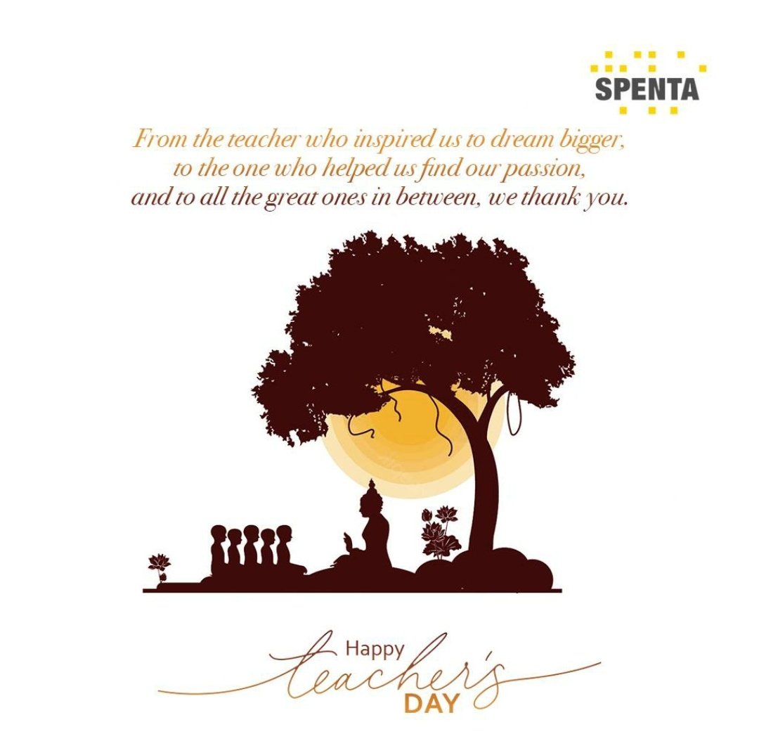 spenta_corp's tweet photo. A good teacher inspires hope, ignites imagination and instills the love of learning. 

Happy Teachers Day! 

#TeachersDay #Teacher #Education #Spenta https://t.co/lxyibxw5CJ
