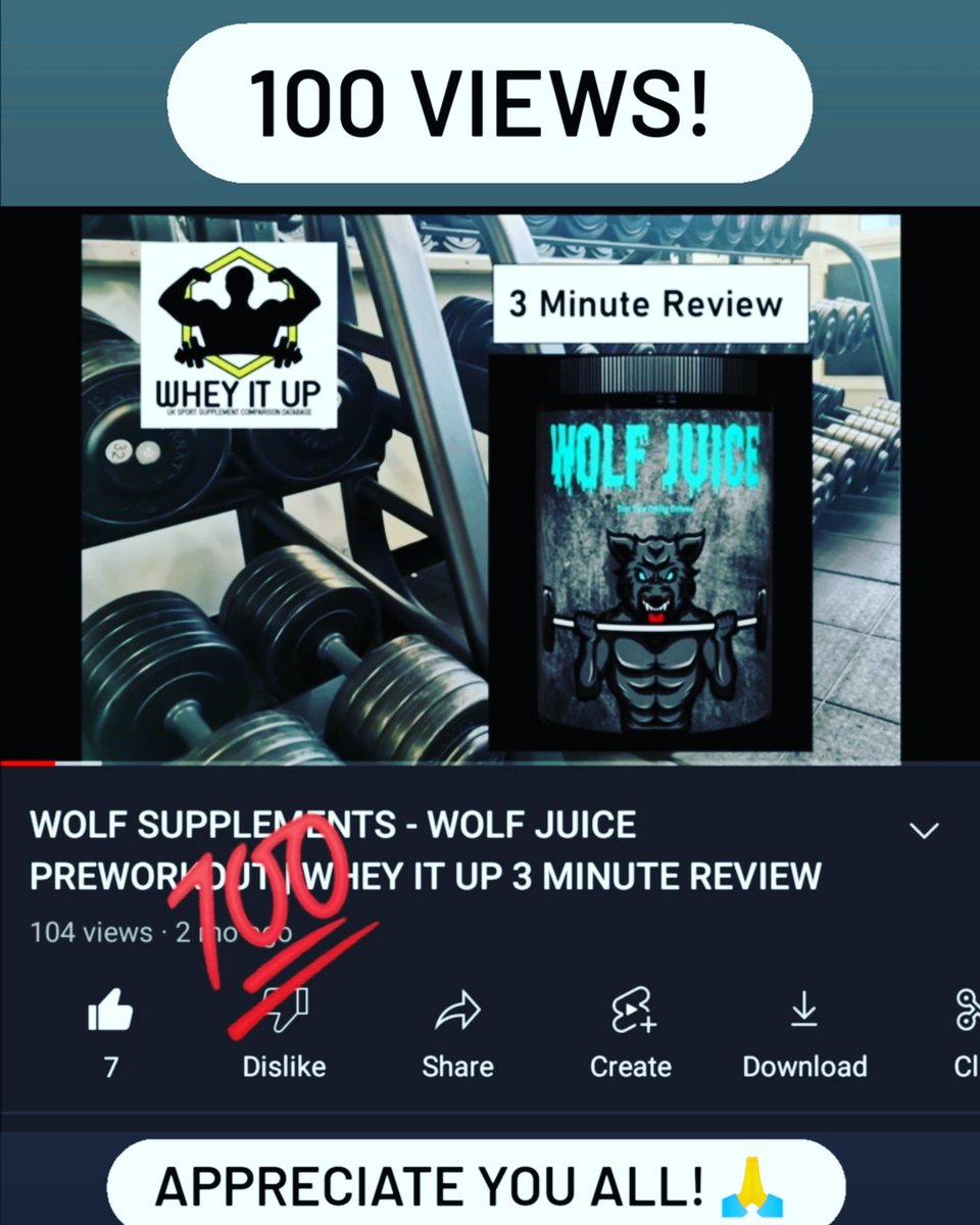 WheyIt_Up's tweet photo. First video to 100 views! Thank you for supporting!
Subscribe: https://t.co/PmtmgkezZ1
#preworkout #Supplements #Gym #workout #bodybuilding #weightlifting #Nutrition #Fitness #joinedthepack https://t.co/9bpkvOZPmt