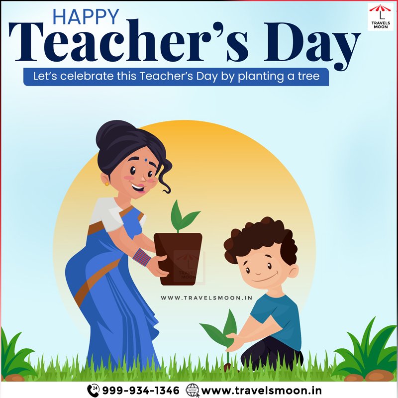 TravelsMoon's tweet photo. Happy Teacher’s Day 2022.
Let’s celebrate this Teacher's Day by planting a tree.
Team ✅ https://t.co/g2NHv2Rpzk
#teachersday #guru #happyteachersday #teachers #letsteach #travelsguiders #tourguide #treehome #naturetour #plantatree #indiatours #teachersday2022 https://t.co/LCJG3c8QmE