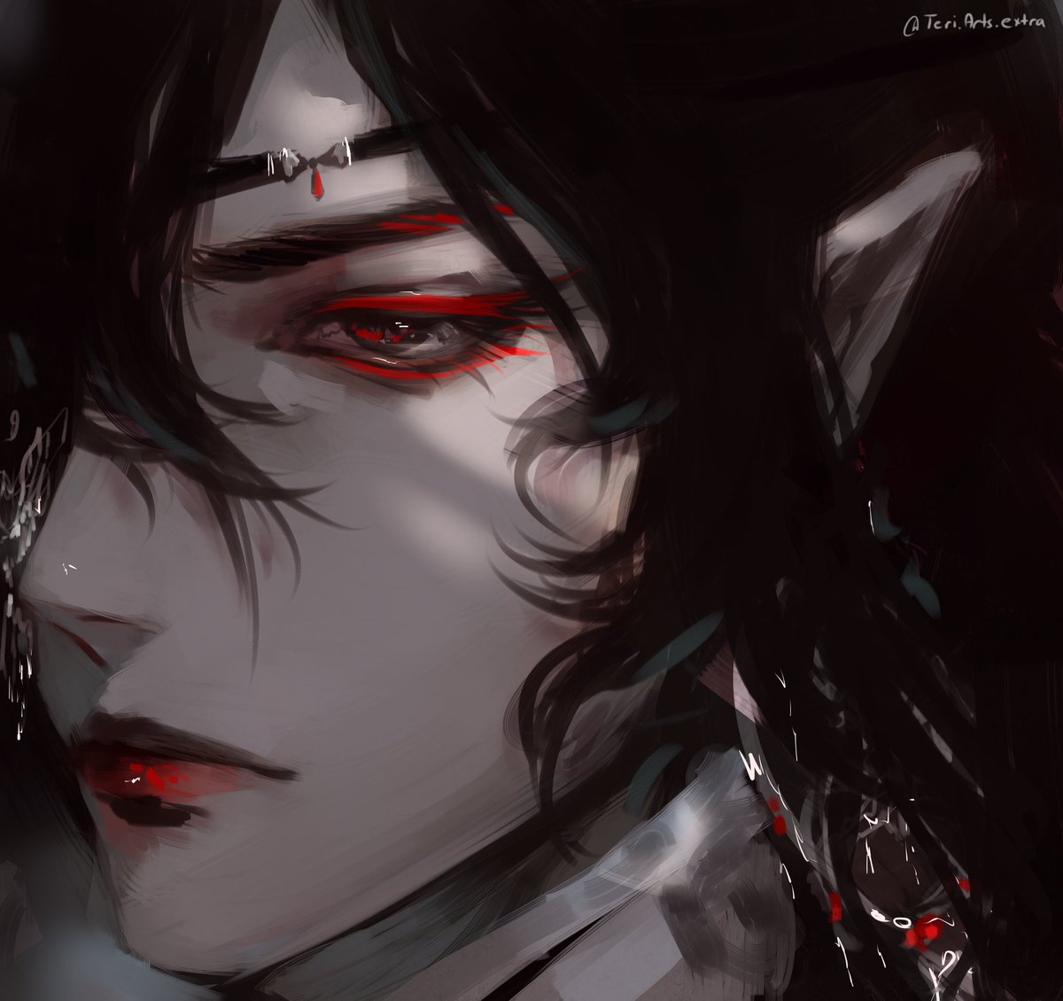 TeriArtsExtra's tweet photo. It's the mascara for me 💅

#HuaCheng #TGCF https://t.co/A5Fio5mag7
