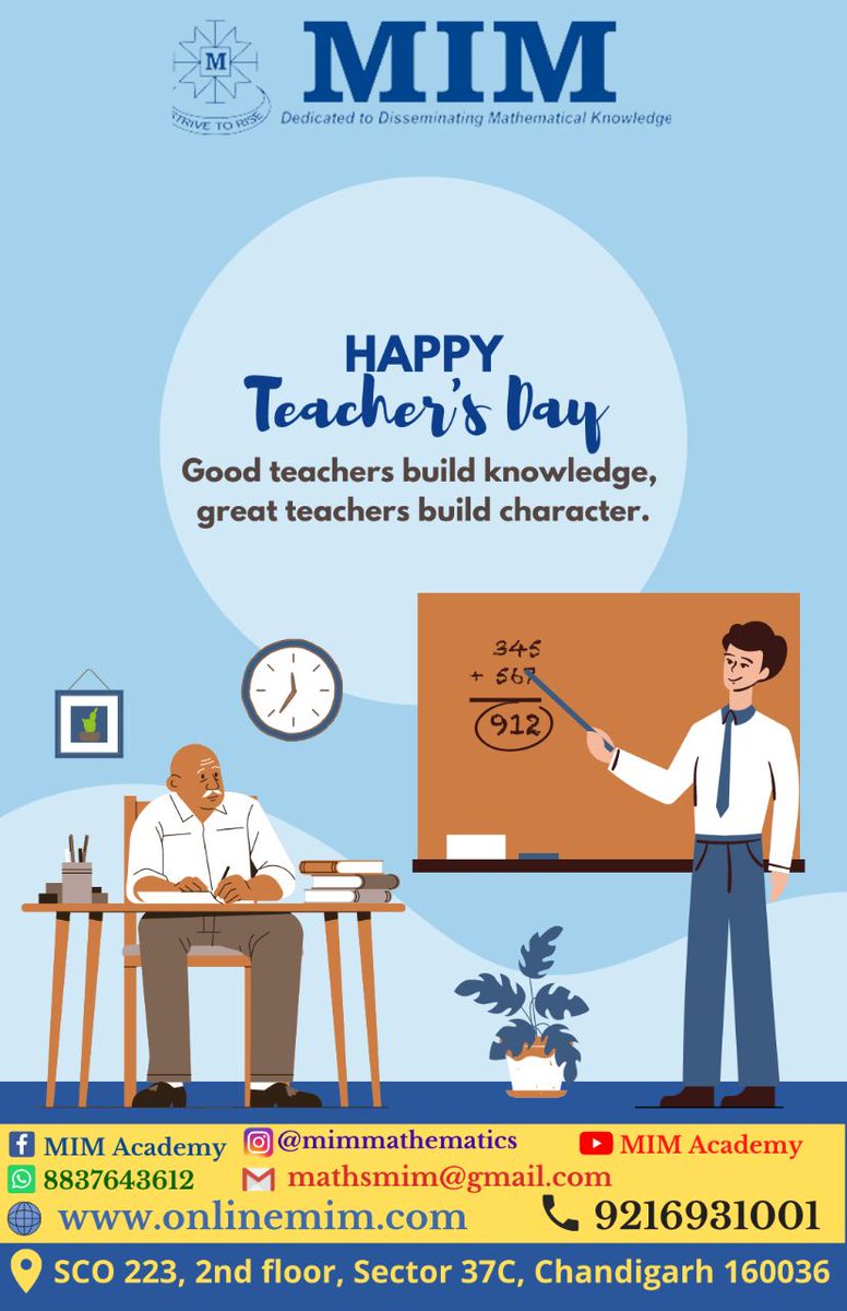 mim_maths's tweet image. All the efforts and hard work you have put into bringing out the best in us can never be repaid in mere words.
Happy Teacher&apos;s Day. We thank you today and every day! 
#mimacademy #teachersday2022 #csirnetmathematics #csirnetmathscoaching #gatemaths #iitjammathematics #nbhm #TIFR