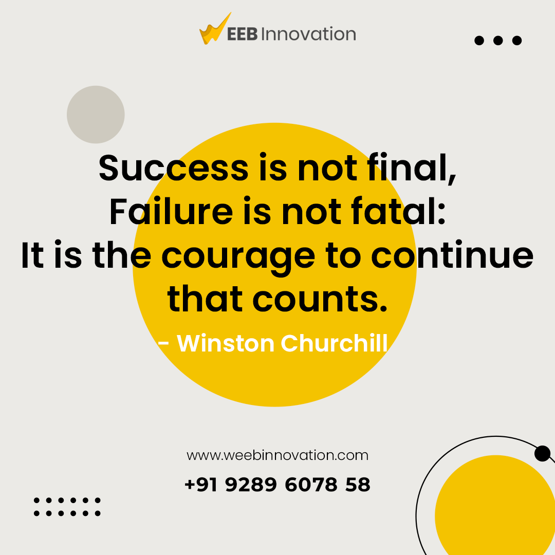 webinnovation2's tweet image. &quot;Success is not final, failure is not fatal: it is the courage to continue that counts.&quot;
- Winston Churchill

#DigitalMarketing #SEO #Socialentrepreneurship #Socialmedia #Marketing 

Website: Weebinnovation.com
Email: info@weebinnovation.com