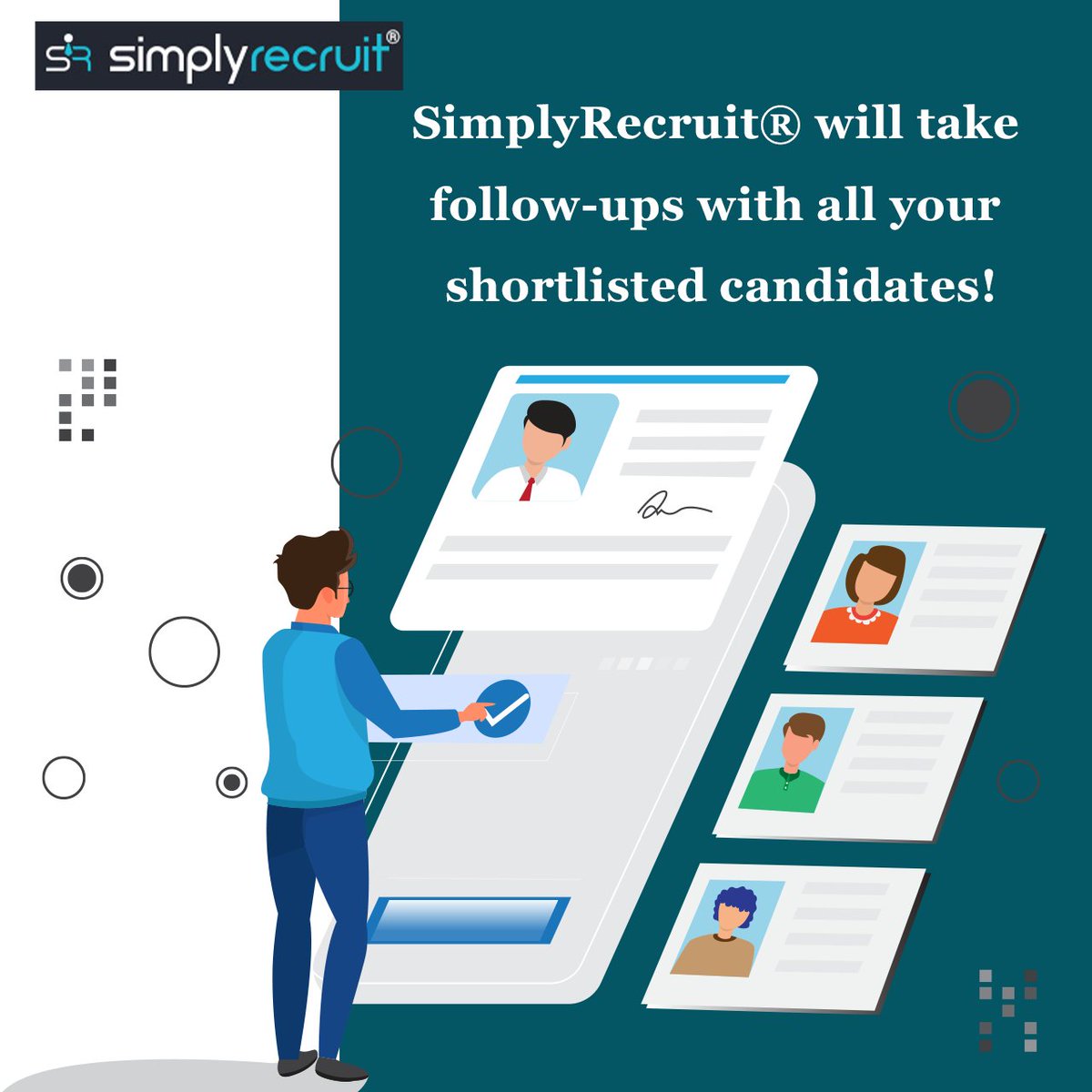 simplyrecruitSR's tweet photo. Simplify your Recruitment Process with #SimplyRecruit®!

Get In Touch: https://t.co/0H1e7b6x7L

#job #recruiter #interview #jobs #EasyShortlistingProcess #employer #hr #recruiter #jobseeker #followup #Shortlisted #RecruitmentSimplified #india #recruitment #humanresources https://t.co/5NXjQKpNd4