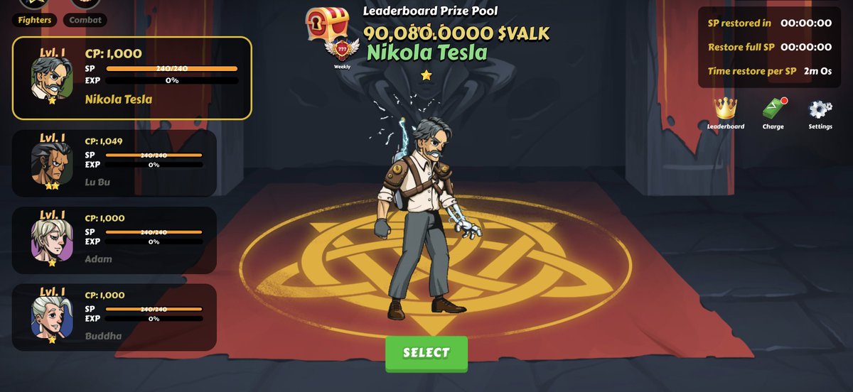 🧬HAVE YOU SUMMONED NIKOLA TESLA ? - THE NEW ACTIVE HERO OF THE CREW 🔥It's super easy to get one of these Nikola Tesla in your fighter collection🤩 👉You don’t need $VALK to summon fighters as we are running Free Minting Fighter Program.