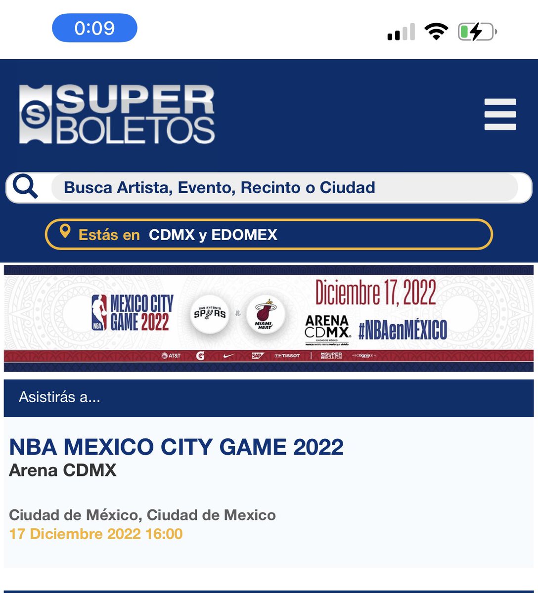 copadoje's tweet photo. Tenemos boletos 🎫 para la NBA en México 2022 que se celebrará en la Arena CDMX este 17 de Diciembre del 2022. San Antonio Spurs vs Miami Heat #preventa #nba #superboletos #nbamx https://t.co/ANHbJANfEy