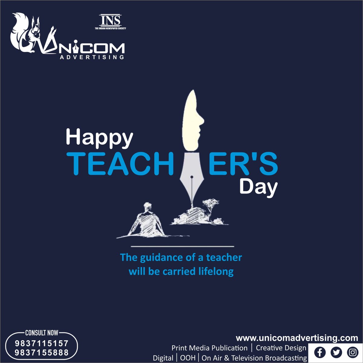 theunicom's tweet photo. Teaching is a very noble profession that shapes the character, caliber, and future of an individual. If the people remember us as good teachers, that will be the biggest honor of all. Happy Teacher's Day!
.
#HappyTeachersDay #TeachersDay #SarvepalliRadhakrishnan #TeachersDay2022 https://t.co/0y1eIEq248