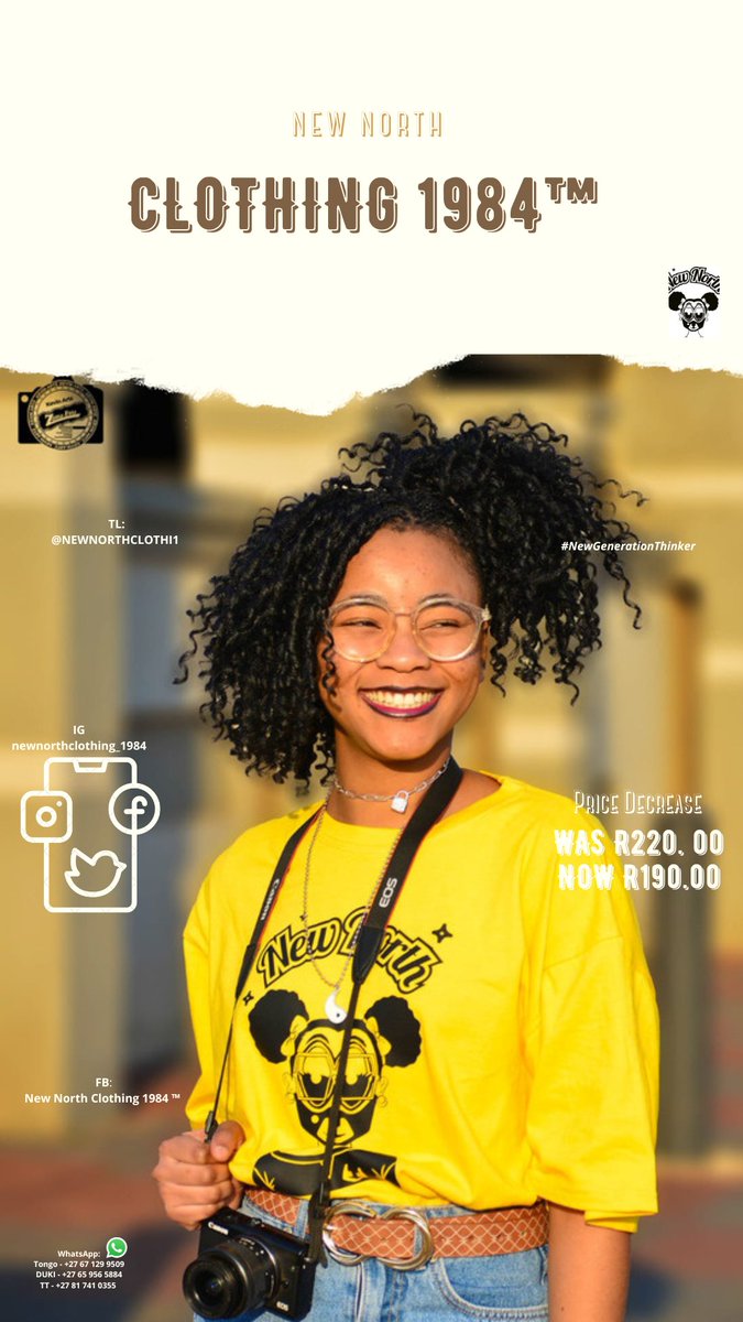 NewNorthClothi1's tweet photo. We are here 📍 and ready for your needs 👥🤗 👕

Choose your fav merch from our different lines and different low Prices.

Khuluma nathi, re bue le wena and smile ☺ together 🤝🏾.
 #NewGenerationThinker #NNC1984 
.
.
.
.
. 

#Thato #EvaNga #Solomons #heritage #Spring https://t.co/oKjFXPg8xY