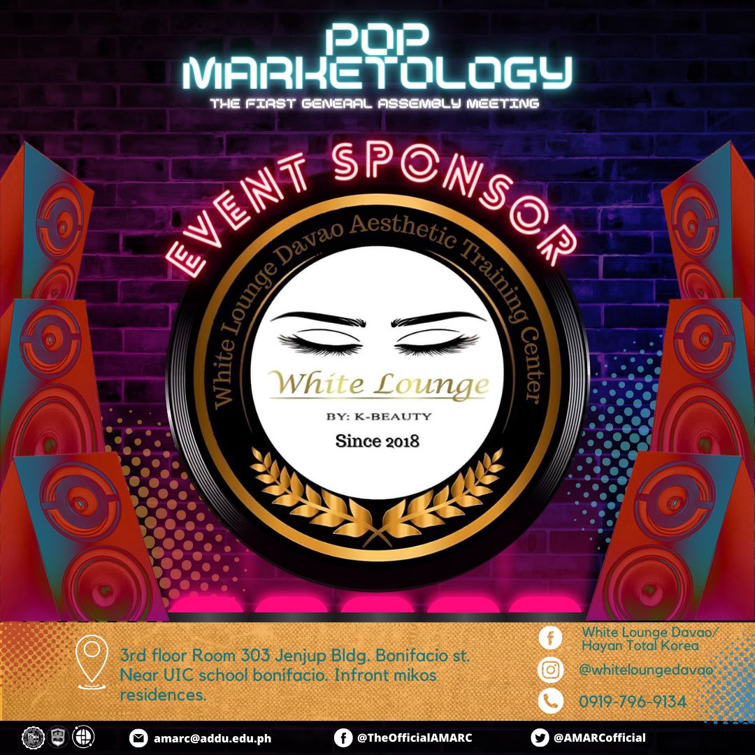 AMARCofficial's tweet photo. 𝙋𝙊𝙋 𝙈𝘼𝙍𝙆𝙀𝙏𝙊𝙇𝙊𝙂𝙔 𝙞𝙨 𝙗𝙖𝙘𝙠 𝙤𝙣 𝙩𝙧𝙖𝙘𝙠!💿🪩

Let’s meet the sponsors who have helped bring POP MARKETOLOGY to you: 𝙒𝙝𝙞𝙩𝙚 𝙇𝙤𝙪𝙣𝙜𝙚, 𝙔𝙤𝙝 𝙁𝙧𝙤𝙯, 𝘽𝙡𝙖𝙣𝙠 𝘾𝙖𝙣𝙫𝙖𝙨, and 𝘿𝙖𝙧𝙠 𝙒𝙞𝙣𝙜

#POPMARKETOLOGY🪩👩‍🎤
#2010sNostalgia⌚️ https://t.co/GuxCI5HWTM