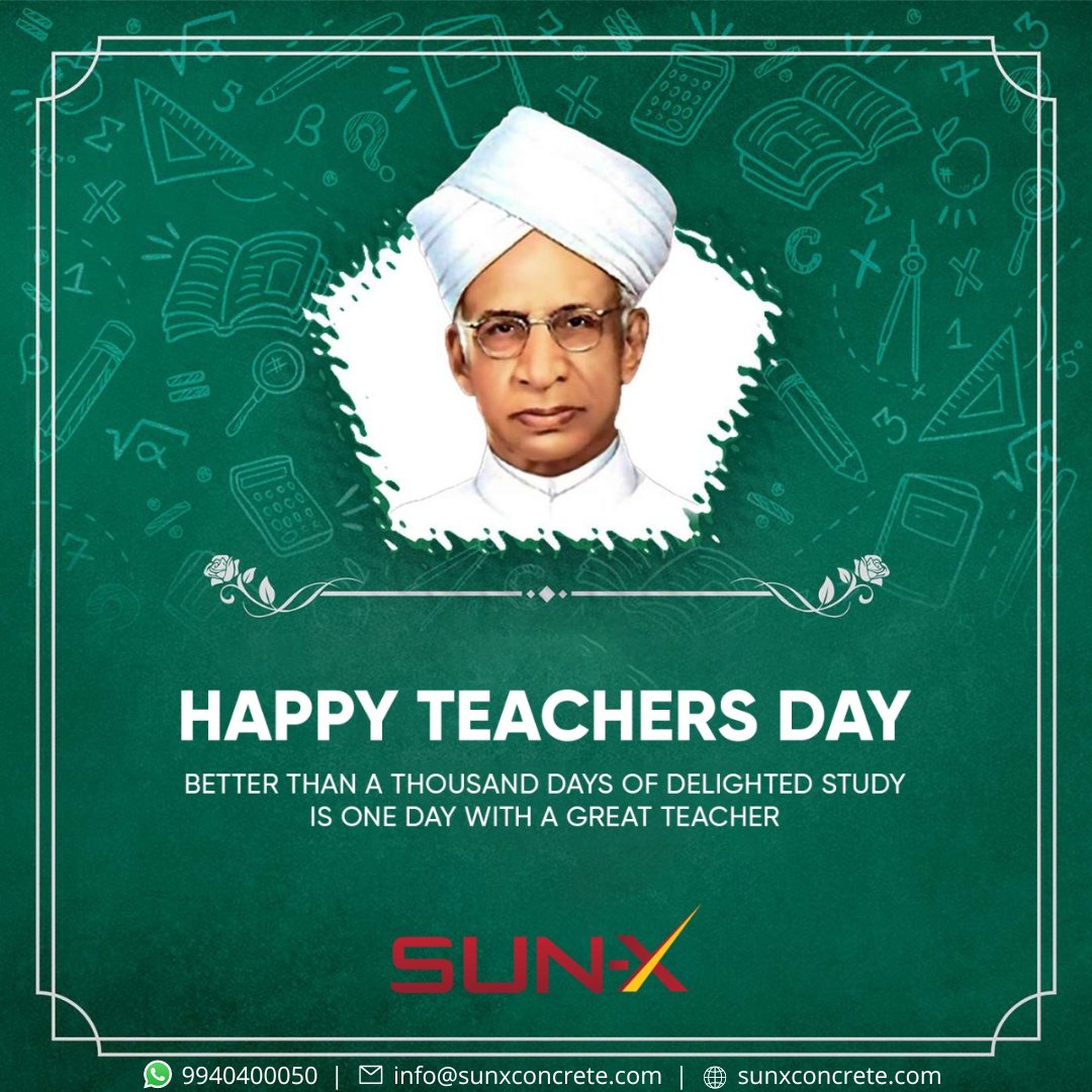 sunxconcrete's tweet photo. Warm wishes to our teachers who have been exceptionally helpful, calm, encouraging and remarkable.
Happy Teacher's Day to all the teachers, lecturers and mentors.
#sunxconcrete #SunXGroup #DrivenByTrust #RMC #HappyTeachersDay #Mentors #Teachers https://t.co/fQOaMHQNi8