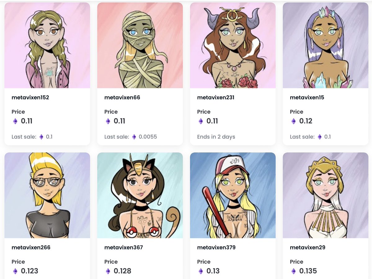 GM, something special in celebration of the new automated drop this Friday: purchase any Vixen on secondary from now until drop time and have a chance at a WETH refund for it!

Any purchase = one entry, wheel spins Saturday at noon CET✨ 

Good luck!💖

#MetaVixens #NFTCommunity