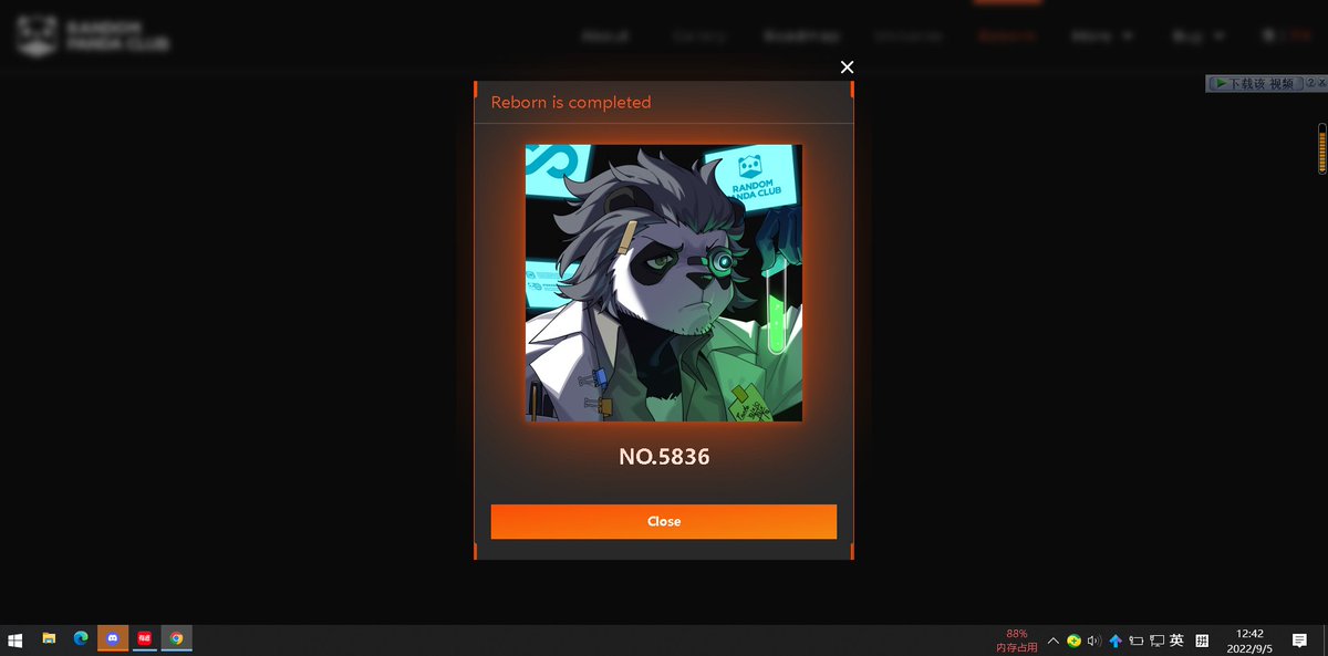 gaosegei's tweet image. 第一次重生就抽到1/1，好运真的来了！！！😆
@RandomPandaClub