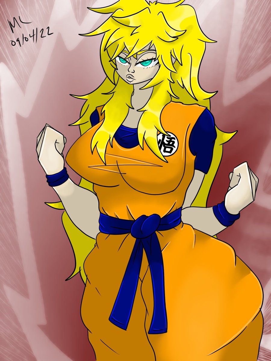 MarysArtstuff's tweet photo. In light of the dragon ball z movie, I drew my own super saiyan #dragonballz #art #digitalart https://t.co/pRkyX8LgxU