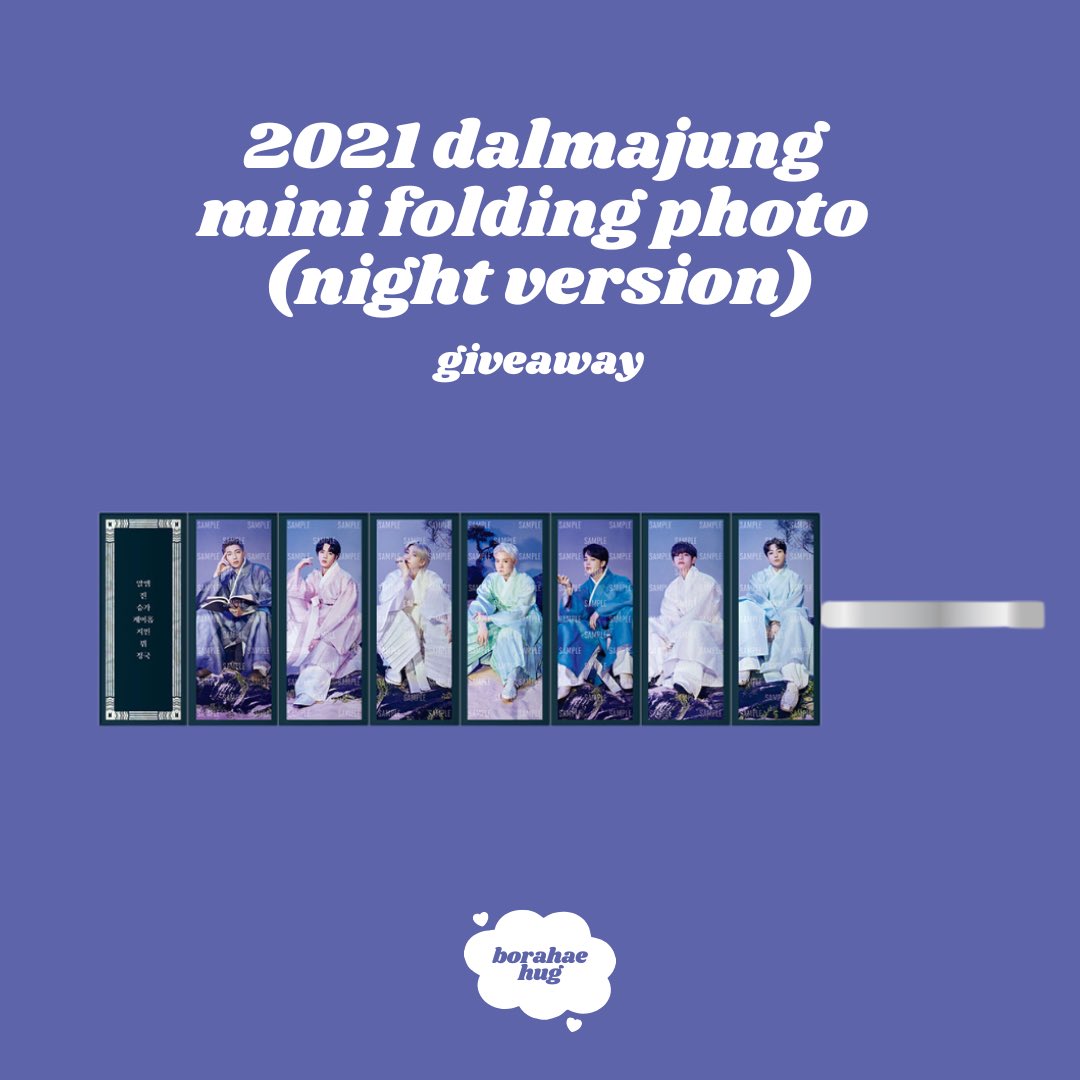 borahaehug's tweet photo. ♡ 2021 DALMAJUNG MINI FOLDING PHOTO (NIGHT VERSION)
— one winner | ww

›  rt + like
›  ends 9/30
›  followers only https://t.co/cjHUgjHesG