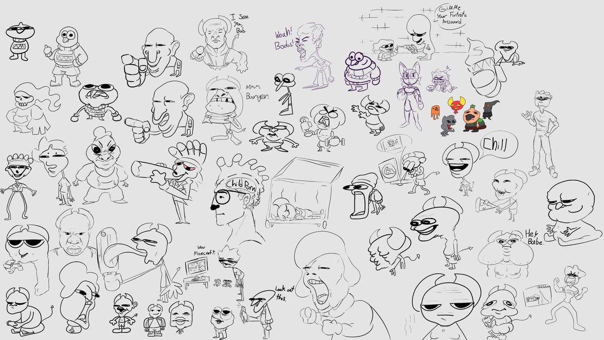 I compiled a bunch of Sketches I did over the month or so of friends or myself. 