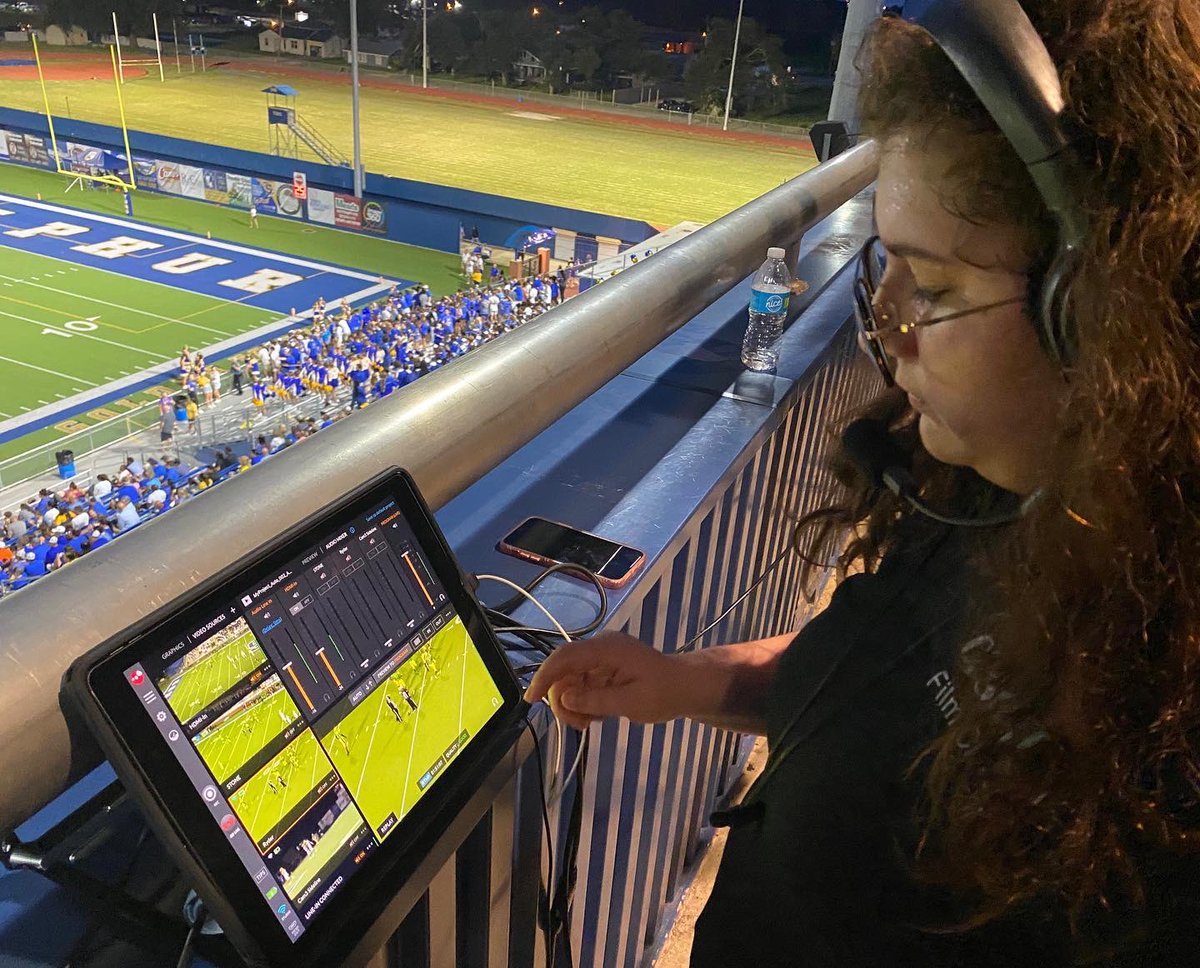 cpsbtv's tweet photo. Check out last week’s hard-working crew behind the scenes of the first regular season live-streamed game between Sulphur and Washington Marion. Sulphur seniors Kharma Little and Stone Manning shared directing duties in leading the crew. 
https://t.co/mF1Wo55JgP https://t.co/1hOYPg3lhk