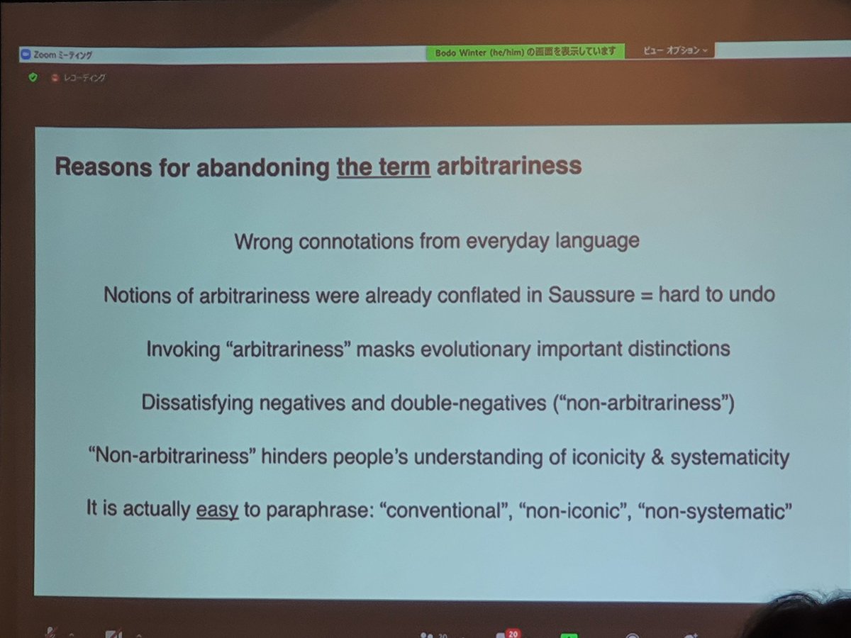 Bodo &amp; Marcus argue that the term arbitrariness should be abandoned