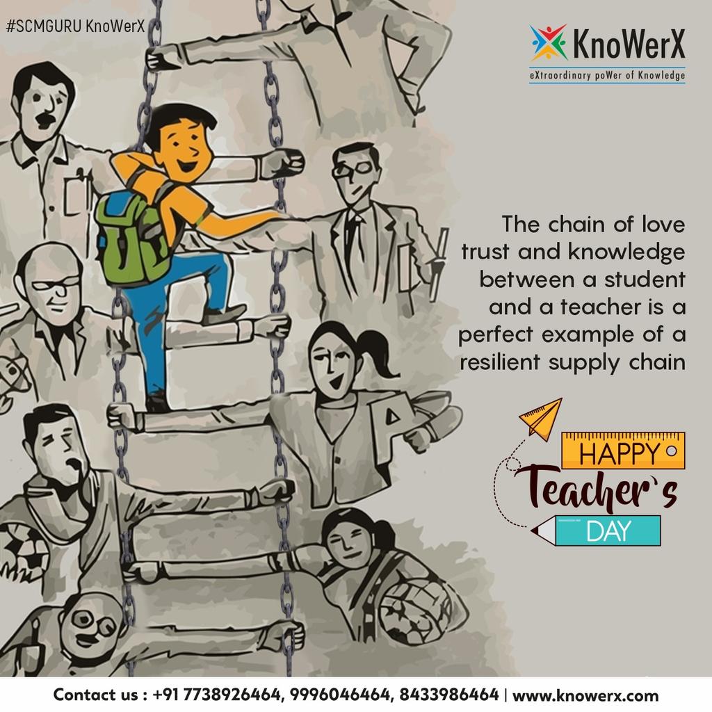 KnoWerX's tweet photo. KnoWerX wishes a Happy Teacher's Day to every educator and their ability to effortlessly teach.

#teacherday #HappyTeachersDay #HappyTeacherDay2022  #KnoWerX #SCMLearnings #UpliftyourCareer #chainmanagement https://t.co/pgImtVfvFd