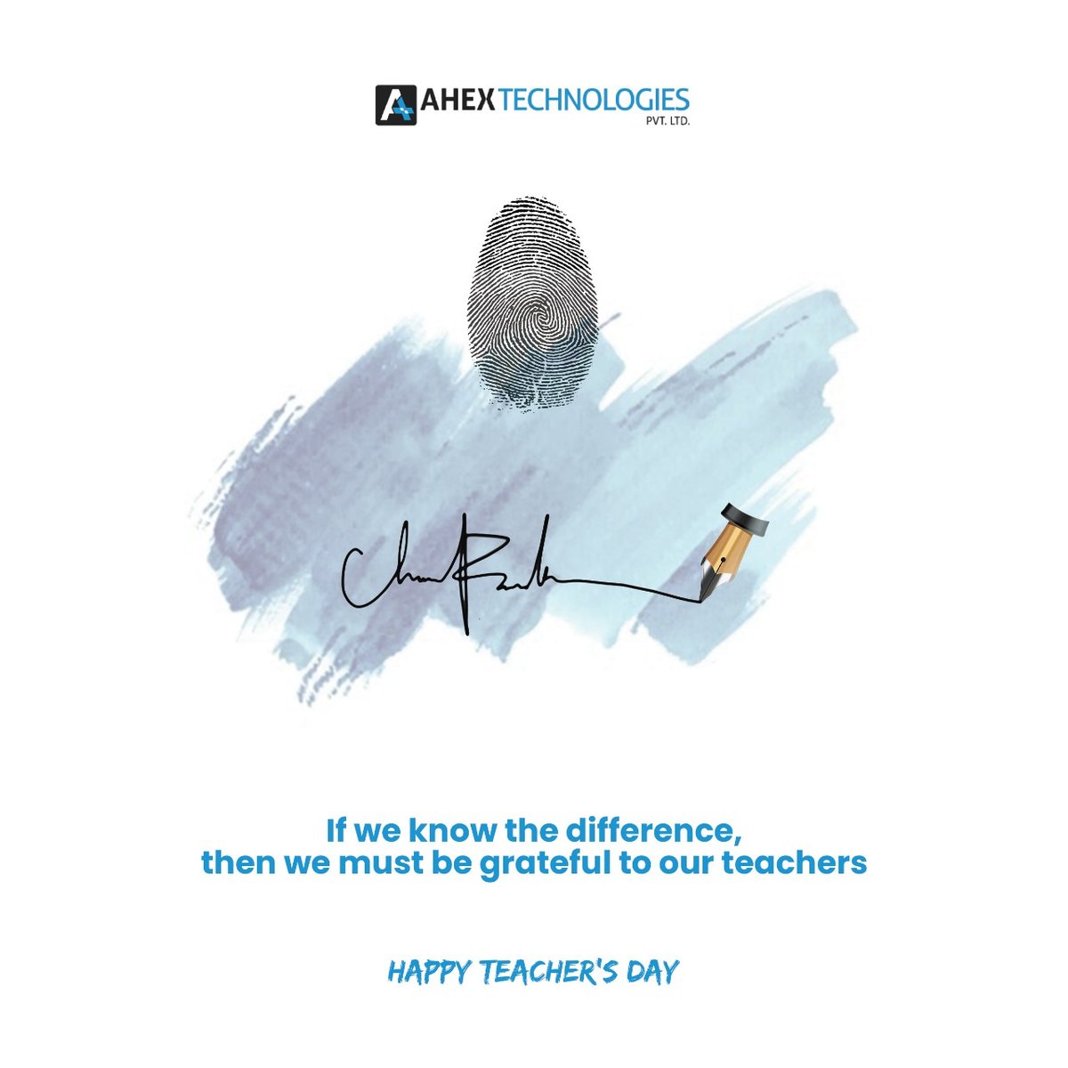 ahextechnology's tweet photo. If we know the difference, If we have evolved. It is for them. Cheers to the Teachers.
Happy Teachers' Day.
#happyteachersday #teachersday #teachers #ahextechnology #ahex https://t.co/RwjeVZ4ylc
