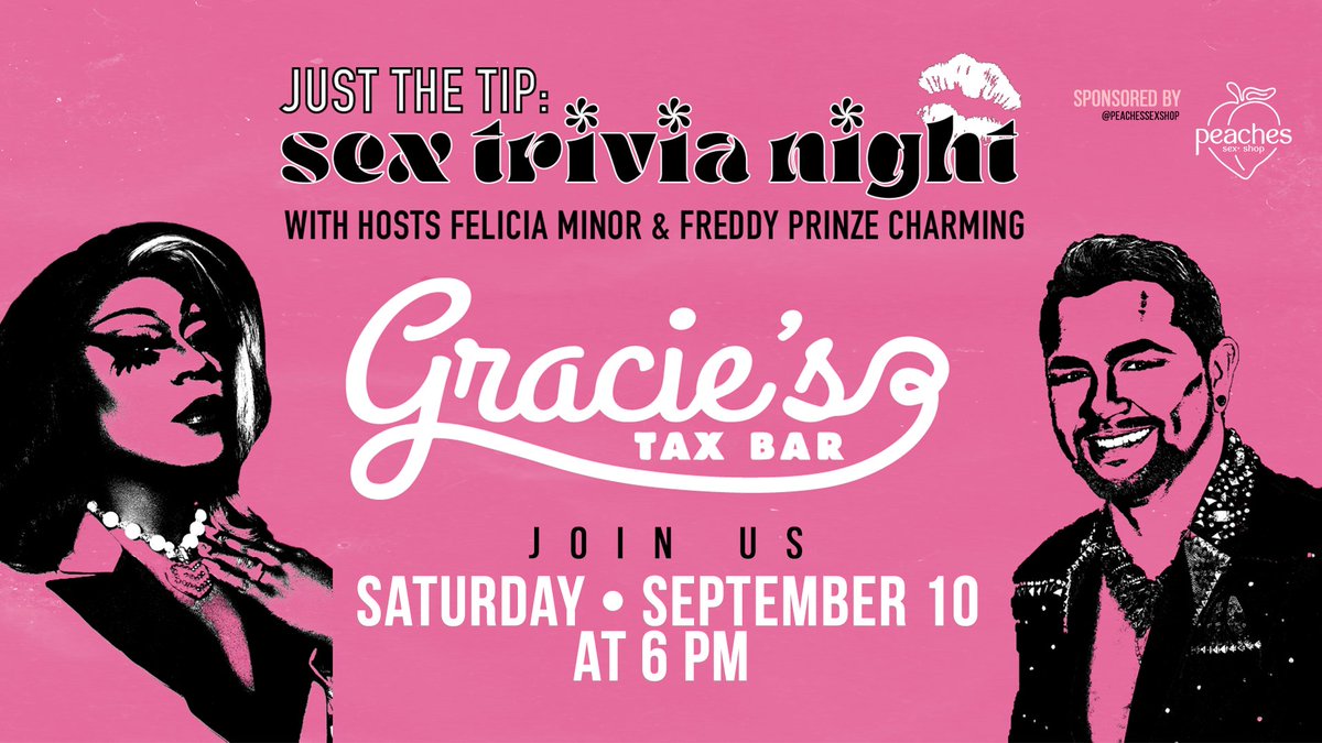 divaminor's tweet photo. Say #HeyFefe! SATURDAY! (9/10) at the special edition of Just the Tip: Sex Trivia Night at @graciestaxbar in Phoenix. 

@graciestaxbar 
21+/Free 

#LGBTQ #Phoenix #Events @LetsHaveAFefe https://t.co/PTEqw1Z3hN
