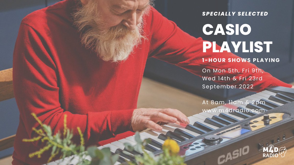MusicforDemUK's tweet photo. Today at 8 AM, 11 AM, & 2 PM we're playing an hour of #music compiled by @CasioMusicUK to mark the results of the ‘Light Up My Life’ research project, in partnership with us and @yourMHA
TUNE IN 👉https://t.co/Zj62rSm8fp
#LUML #WorldAlzMonth #KnowDementia #KnowAlzheimers https://t.co/vUZRjdo2gs