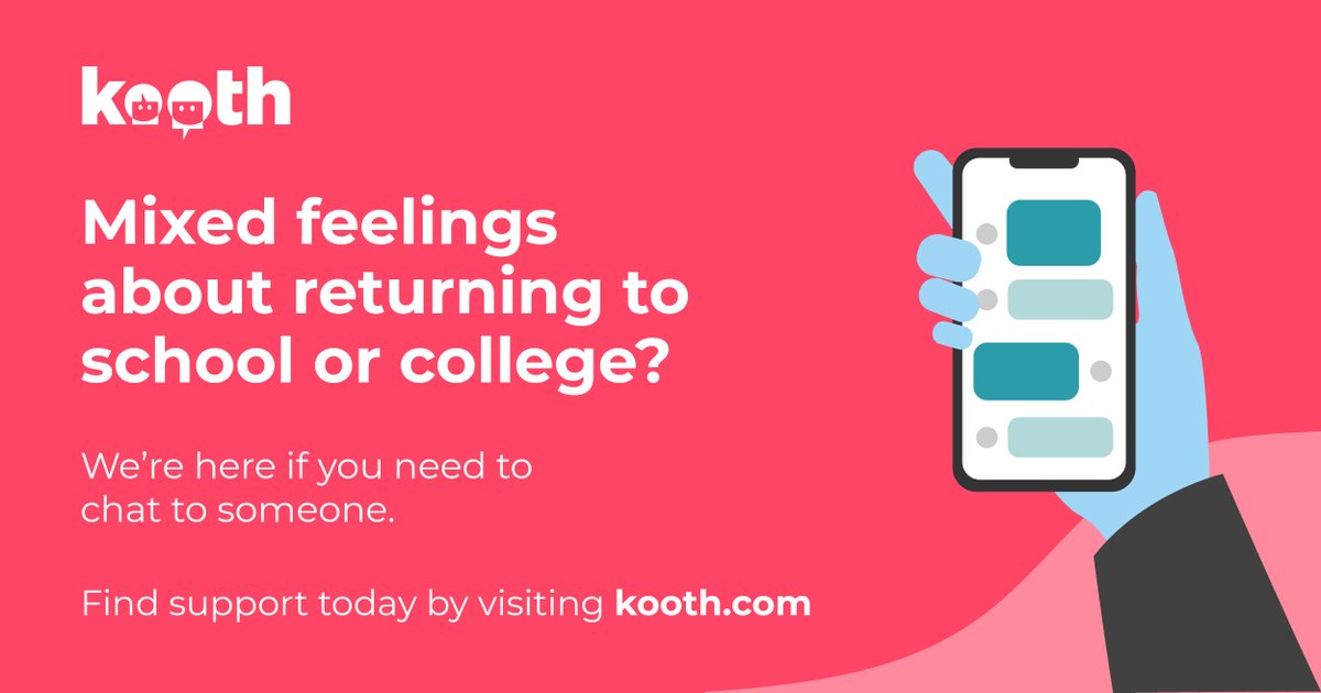 Mixed feelings about returning to school or college?😕 You might be feeling worried or nervous about: Find support today➡️ kooth.com @kooth_plc @Kent_cc @MedwayCouncil