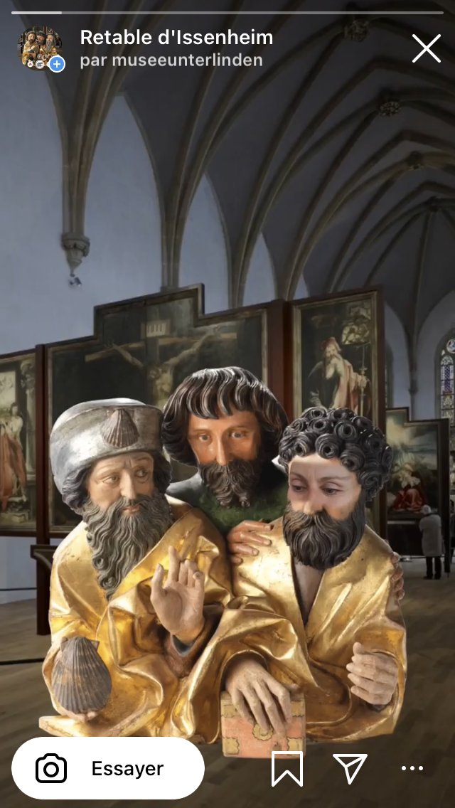 MUnterlinden's tweet photo. Vous voulez vous joindre aux personnages des #sculptures du #RetabledIssenheim ? C'est possible ! Grâce à notre filtre Instagram !
https://t.co/2bKCQ90SvB https://t.co/PNWDbcH2Tp
