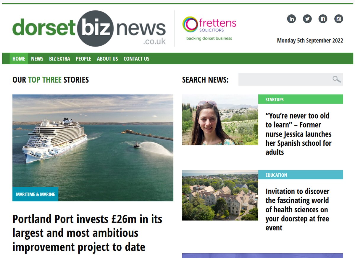 Largest and most ambitious project to date by @portland_port costing £26m with @knightsbrown @Red7Marine will allow two 350m cruise ships alongside at same time plus @AECCUniversityC stages second Neighbourhood Festival this month. All this and more at dorsetbiznews.co.uk