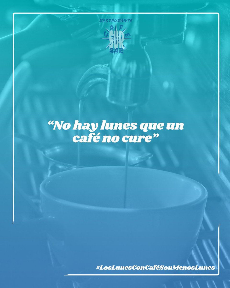 BarSurAvila's tweet photo. "No hay lunes que un café no cure" Tu fiel compañero para empezar bien la semana😉 #LosLunesConCaféSonMenosLunes☕️ #BarSur https://t.co/s0fllUVZvq