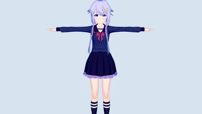 現在、弥生ちゃんのテクスチャいじいじしてます。結構面倒だ………#艦これ#コイカツ 