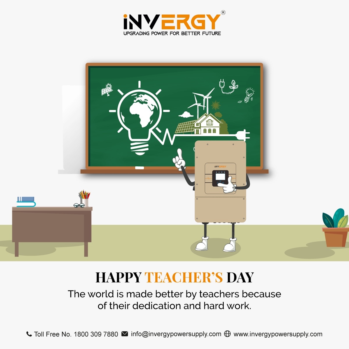 Invergylimited's tweet photo. Let us express our gratitude to the teachers who helped all of us scale new heights. Rise Up Overseas wishes every teacher a Happy Teachers Day.
.
.
.
#invergy #upgradingpowerforbetterfuture #happyteachersday #teacherappreciation #solarenergy #renewableenergy https://t.co/UoOn8aCOVn
