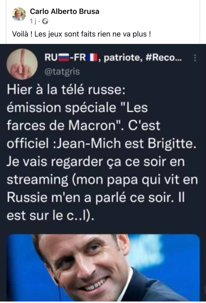 AlexQ51430's tweet photo. Les dominos tombe 🎶🎶🎶
#TousContreMacron
#Covid_19
#pfizerdocuments
#pfizergate
#MacronVirus
#KlausSchwabVirus
#DavosVirus
#BidenVirus
#BorisJohnsonVirus
#BillGateVirus
#VanderleyenVirus
#DraghiVirus
#ObamaVirus
#BillClintonVirus
#BraunVirus
#AlticeVirus
#BfmVirus https://t.co/vKOQjHimgD