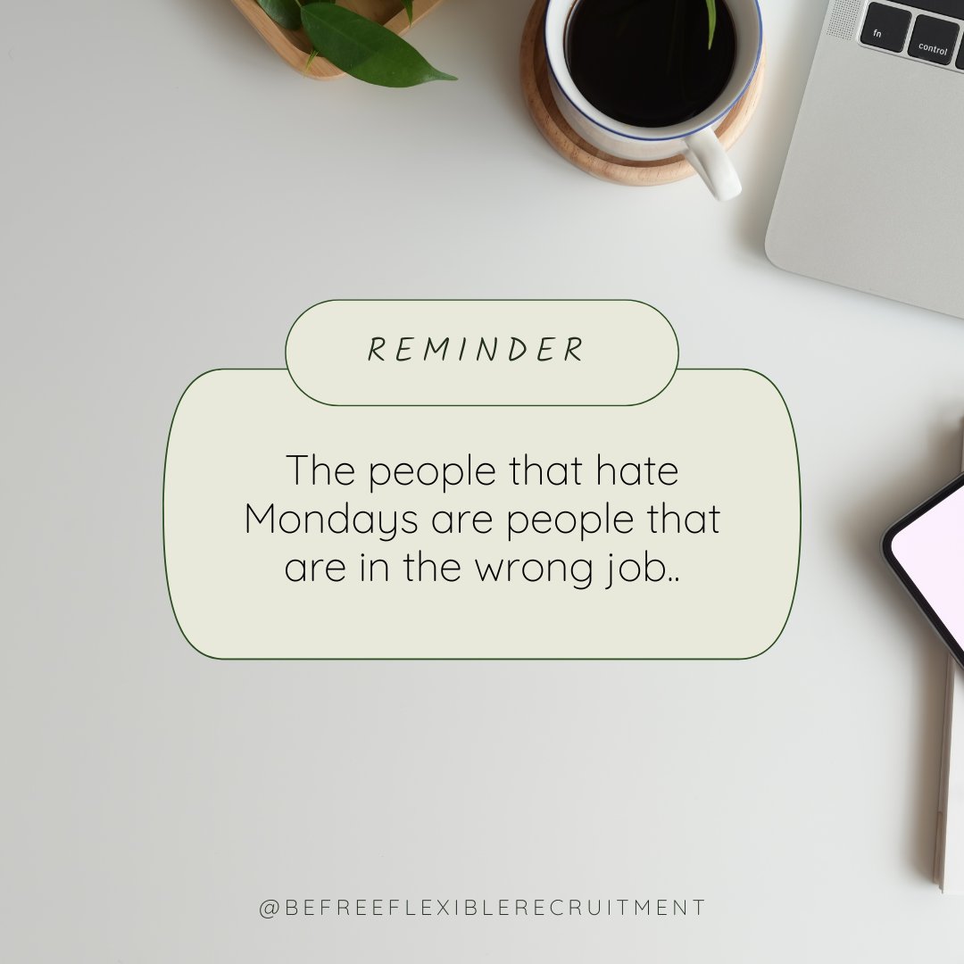 We're here to change that, let's get everyone that work / life balance they deserve.

#welovemondays #worklifebalance #flexibleworking #slaytheweek #keeppositive #thanks #newbusiness #monday #reminder #mindset #workingmum #workingparents