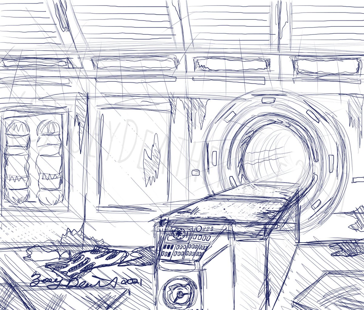 valkyrien96's tweet image. very rough sketches, but I have been working as a storyboarder (making backgrounds) for an awesome Star Wars themed 2D game that is currently in development!

the hallway and medbay of an old Venator-class Republic ship 👀