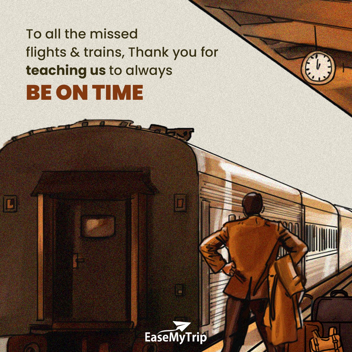 EaseMyTrip's tweet photo. Travel Lesson 1O1: Always be on time😜
Happy Teacher's Day!
#happyteachersday #teachersday #travellesson #EaseMyTrip https://t.co/XPlibWIwnC