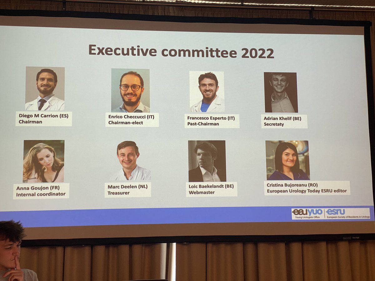 JLVasquez82's tweet photo. I’m delighted to see all these new faces at the @ESRUrology Board. I’m certain that they will manage to continue the great work 💪🏽 @eau_yuo @Uroweb https://t.co/wk9TMoZRP4