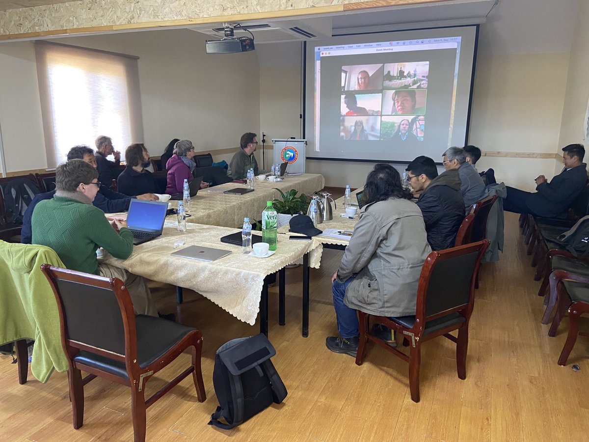 Soferl90's tweet photo. Our project meeting is running @hustai_Mongolia with an incredible surprise this morning ❄️ next step is to agree on final interdisciplinary papers #MORESTEP #Biotip https://t.co/fR0j7RvGlS