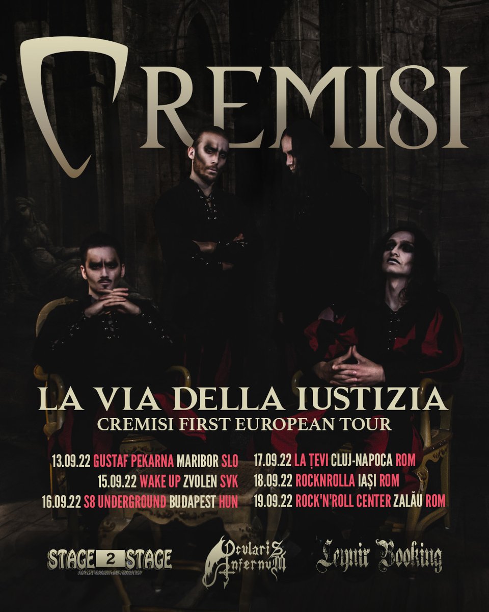 METALWAVEItaly's tweet photo. CREMISI: annunciato il tour europeo https://t.co/TbTzRvRACi #metalwave #OcularisInfernum #LeynirBooking #Stage2Stage #CREMISI https://t.co/tgGaOMVrVO