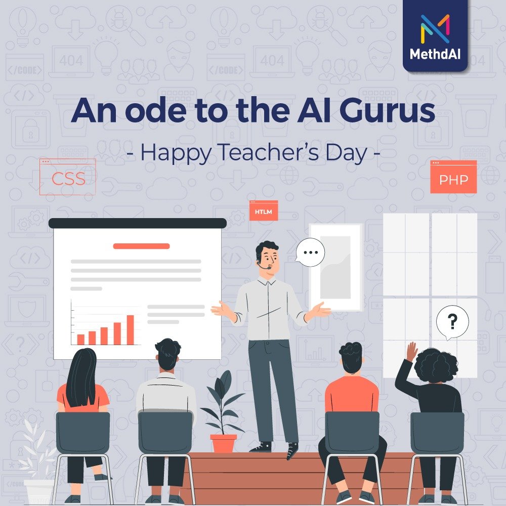 TheMethdAI's tweet photo. From noisy classrooms to online lectures and now again to the noisy classrooms, teachers have always been behind the making of a new India!
Celebrating the true beacons of knowledge. Happy Teacher’s Day!
#teachersday2022 #methdaiteachersday #aigurus #beaconsofknowledge https://t.co/GNOQiXJUvp