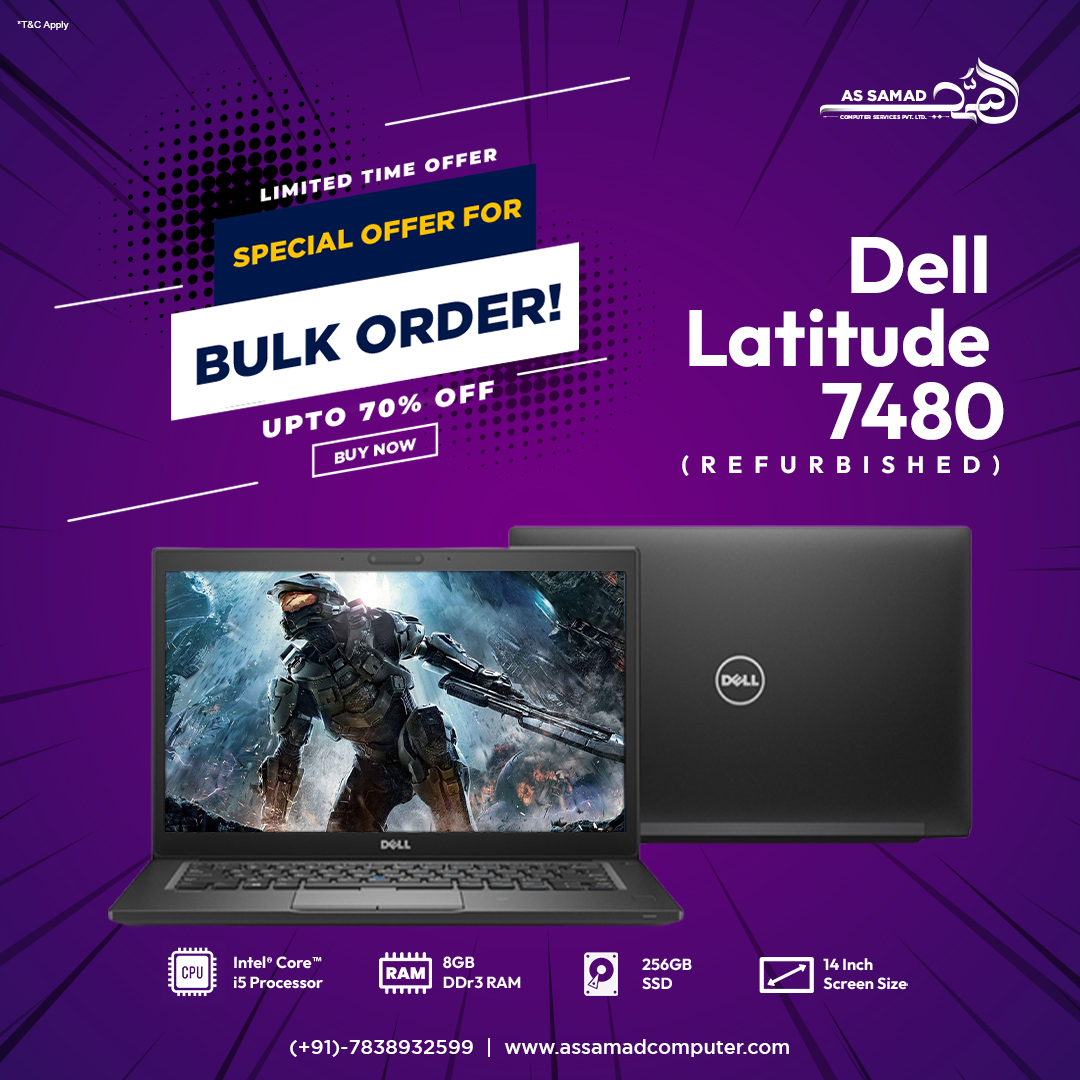 SamadComputer's tweet photo. Dell Latitude 7480 is Now  #trending in Refurbished Laptop #grab the deal. the best offer for #bulk https://t.co/xb8gDHj3de