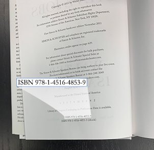 milogobeepbeep's tweet photo. @StevenRayMorris It’s like a code to identify a book, but instead of just the title it can identify very specific editions. So each edition has a unique number! These days it’s usually a barcode on the back, but it’s usually on the copyright page like in this photo too! https://t.co/0MxxoQ46cl