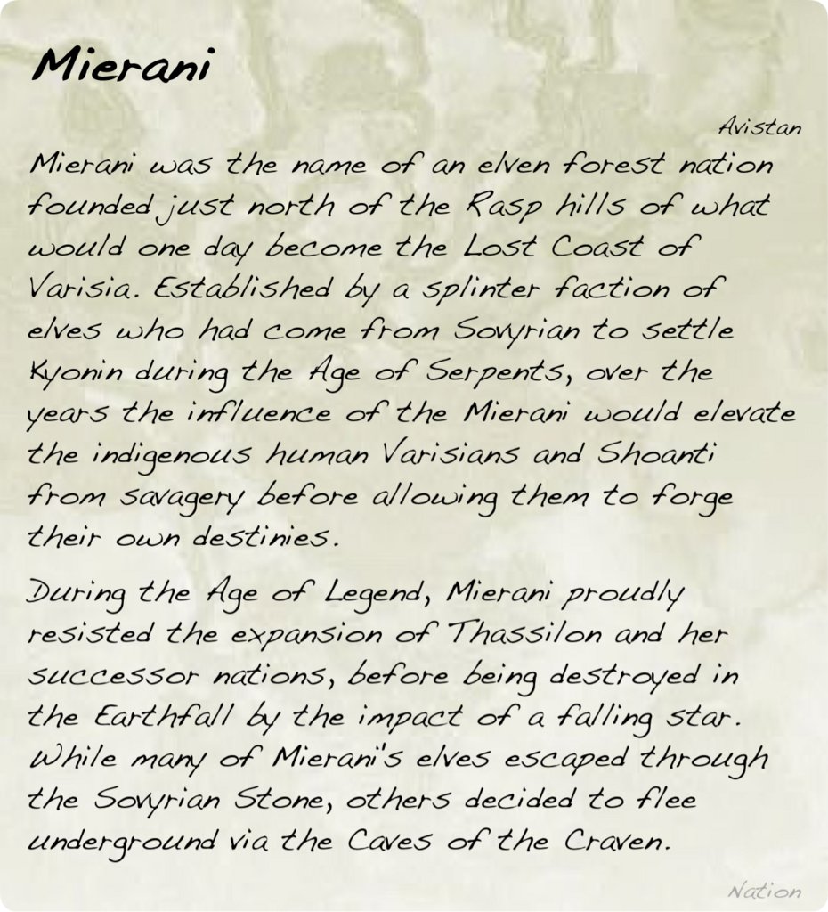 GolarionToday's tweet photo. Mierani
https://t.co/kzTrMBkBcF
#Mierani #Avistan #RaspHills #Sovyrian #Kyonin #AgeofSerpents #Thassilon #Earthfall #SovyrianStone #CavesoftheCraven https://t.co/e48Sargopw