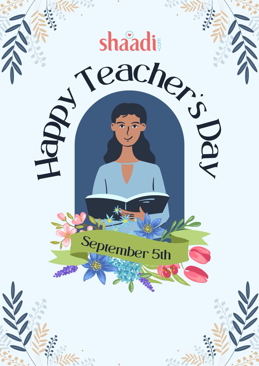 ShaadiAtWork's tweet photo. @ShaadiDotCom  wishes you all a very happy Teachers' Day! Let's keep learning with gratitude to our teachers.🙏

#teachersday #teachers #lifelessons #learnings #gratitude #learningeveryday https://t.co/XlGE2Lbbit